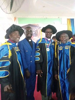 With Doctoral Awardees and Rev Can. Chidiekene Amamchukwu