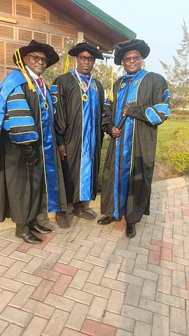 THE PROF. KENNETH OBINNA IKEH (PRESIDENT/RECTOR) AND COLLEAGUES